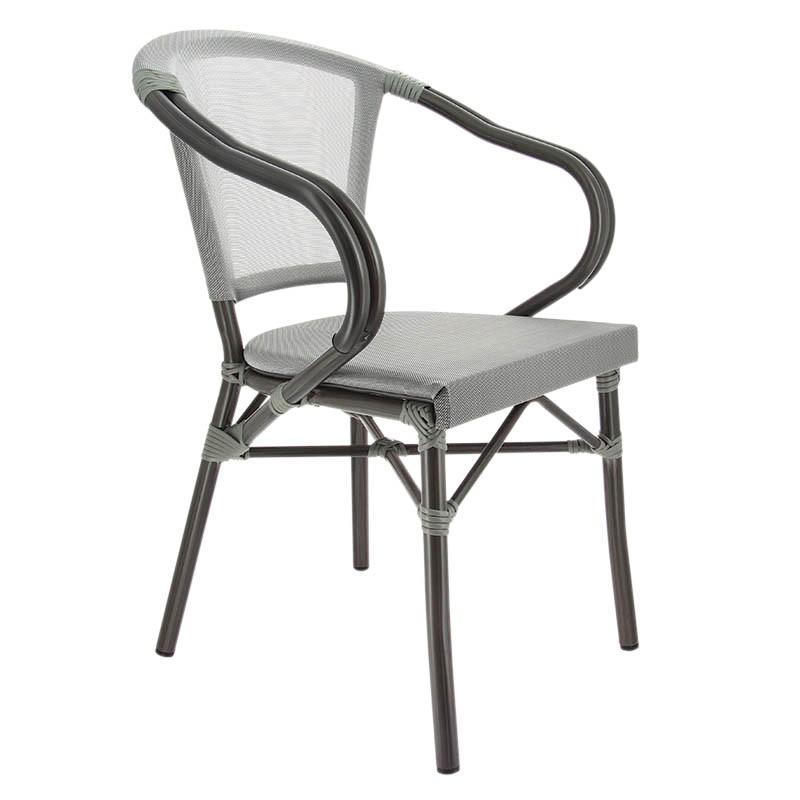 Fauteuil exterieur restaurant Biarritz - GRIS_0