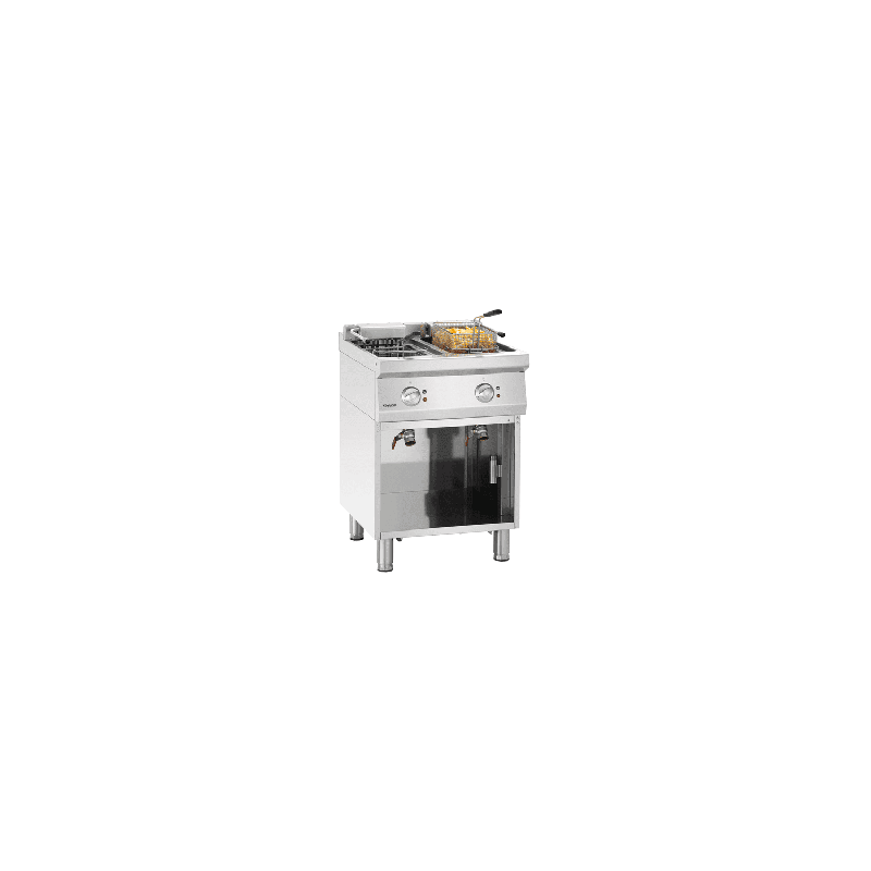 Friteuse inox double 2 x 5 Litres, sur support ouvert, 17 400 W, 400 V - TRI_0