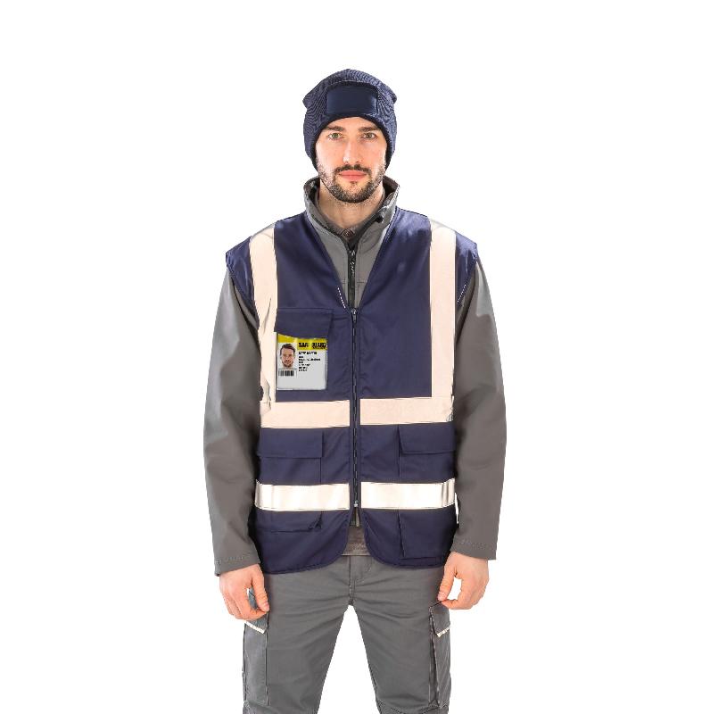 Gilet de sécurité zippé avec bandes réfléchissantes - Réf: R477X - Marque: Result_0