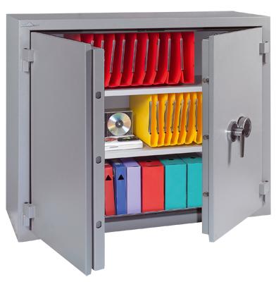 ARMOIRE FORTE VOL-INCENDIE SERRURE ÉLECTRONIQUE 190 LITRES 96 KG - MANUTAN COLLECTIVITÉS