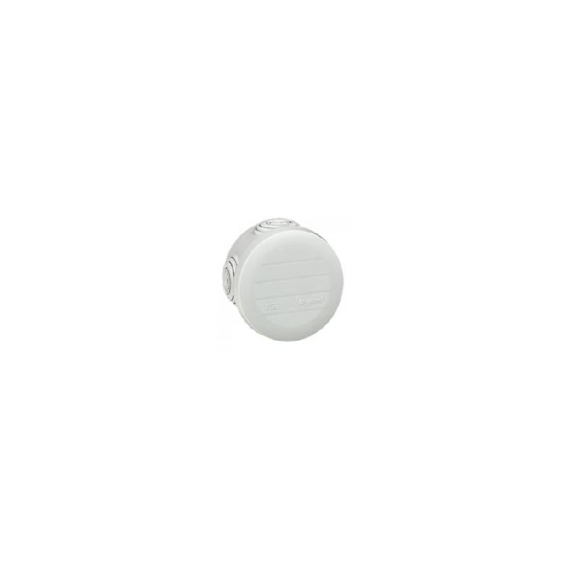 LEGRAND BOÎTE RONDE ÉTANCHE PLEXO GRIS DIAMÈTRE 60 MM 092001