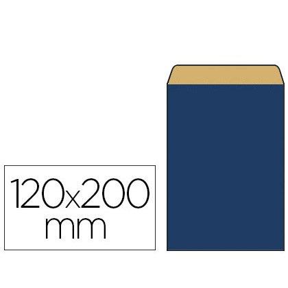 LOT DE 250 - POCHETTE KRAFT VERGÉ 60G 120X45X200MM COLORIS BLEU