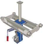 Vérin de fosse guidé MGH 5.5/45 ES - MAHA - Capacité 5500 kg - Commande pneumatique et châssis réglable_0