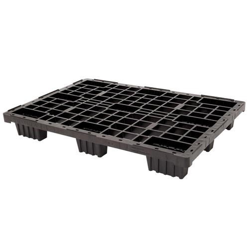 Palette en plastique PEHD recyclé ajourée et emboîtable 9 Plots - 1200x800x150 mm - Charge Dynamique 1000 kg - Réf : PAL133PL1208008_0
