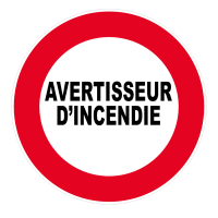 PANNEAU AVERTISSEUR D'INCENDIE
