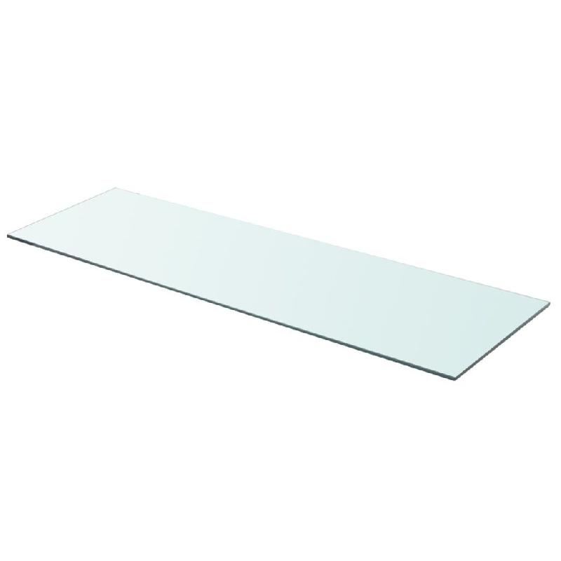 Panneau pour étagère en verre trempé transparent - 90 x 30 cm - capacité 15 kg_0