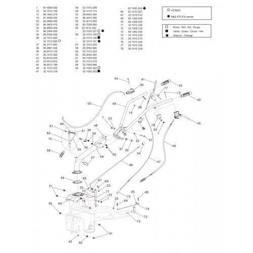 PIÈCE DÉTACHÉE N°10 POUR P55 - KIT LEVA BLOCCAGGIO STEGOLA P55 EUROSYSTEMS