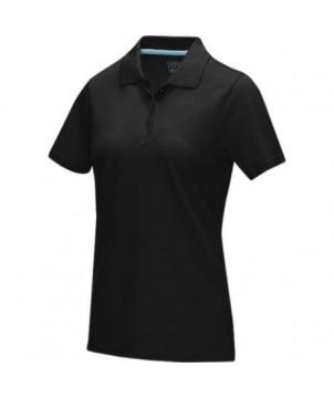 POLO GRAPHITE BIO GOTS MANCHES COURTES FEMME NOIR - GOODIES ÉCOLOGIQUES