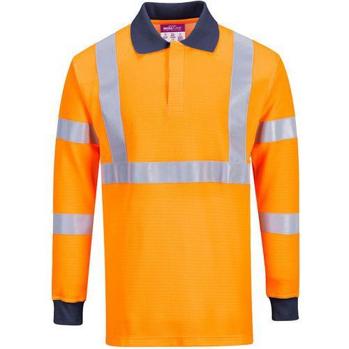 POLO RÉSISTANT À LA FLAMME AVEC NORME RIS FR76 ORANGE L - PORTWEST