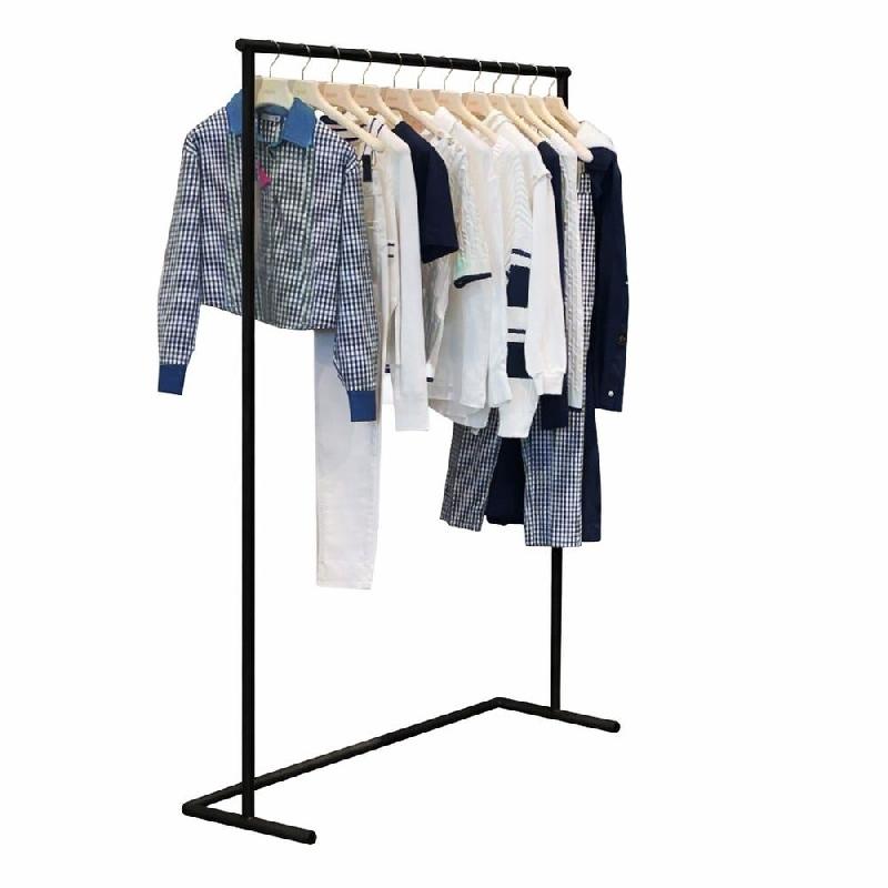 Portant simple tubulaire ovale Noir 120x160 cm_0