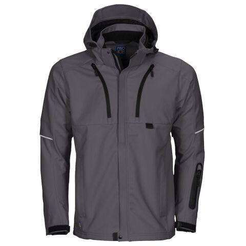 PROJOB 3406 VESTE PRIO SOFTSHELL CAPUCHE GRIS - TAILLE XXXL