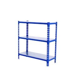 PROREGAL Étagère pour charges lourdes BABY METAL SHARK | HxLxP 90x120x30cm | Charge du compartiment 200kg | Bleu galvanisé - gris métal PR_RS139-29_0