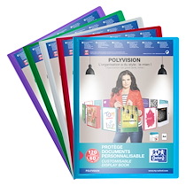 PROTÈGE-DOCUMENTS POLYVISION OXFORD 60 POCHETTES - 120 VUES - LOT DE 10