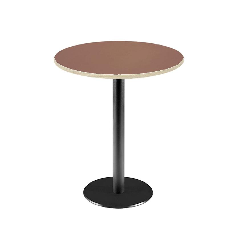 RestooTab - Table Rome Ø70cm rosso jaipur fenix chants couleur bois - rouge Bois manufacturé TB-ROM-R70M-ROSS.J-BOI_0