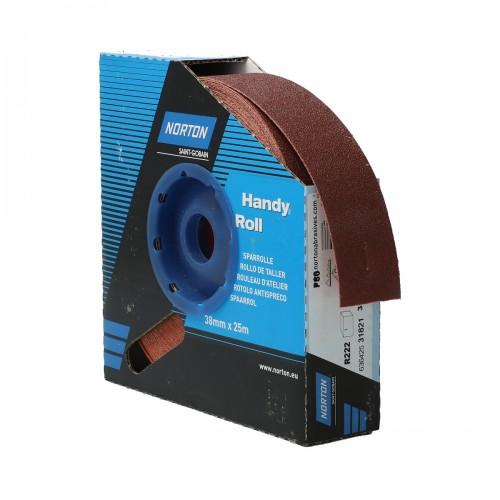 ROULEAU D'ATELIER 50MM X 25M - GRAIN 120 - R222 NORTON