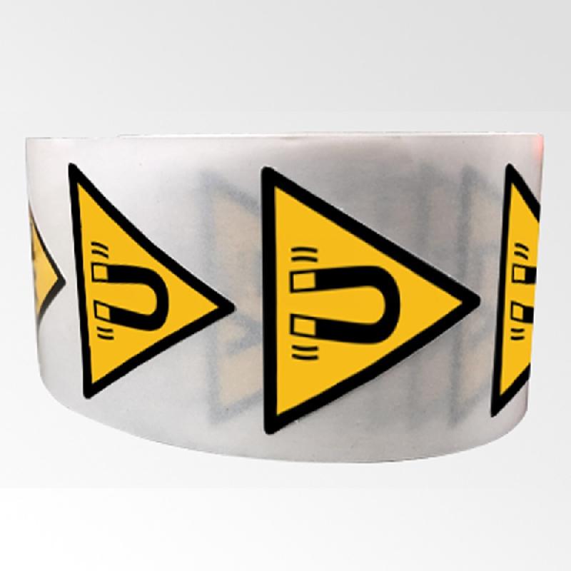 ROULEAU DE PICTOGRAMMES DE DANGER ISO EN 7010 - CHAMP MAGNÉTIQUE - W006  - 25