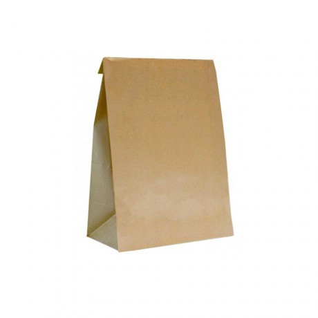 Sac papier kraft SOS 20+9 x 34.5cm - résistant et idéal pour la vente à emporter_0