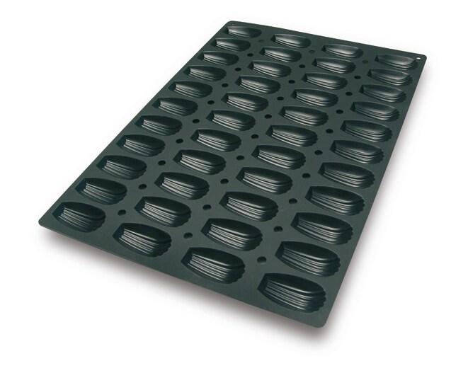 Schneider - Moule en silicone pour madeleines, 40 x 60 cm, Ø 78 x 45 mm, hauteur : 18 mm - noir silicone 115304_0