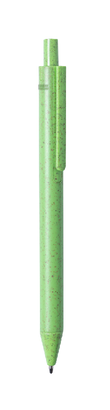 Stylo à bille écologique - plastique paille de blé - encre bleue - couleur verte_0