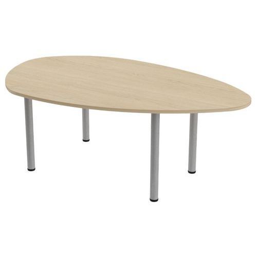 TABLE DE RÉUNION TUBO GALET 200 X 123 CM CHÊNE ALU - MBA