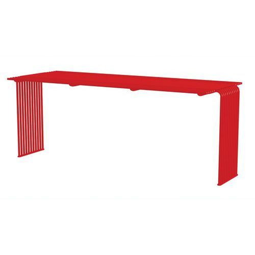 TABLE EN ACIER INOXYDABLE - ROUGE