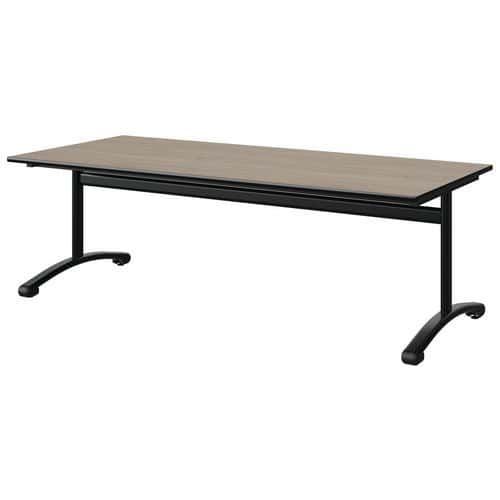 TABLE MALIBU 180X80 T3 DL STRA CHÊNE 1146/NOIR NOIR 9005