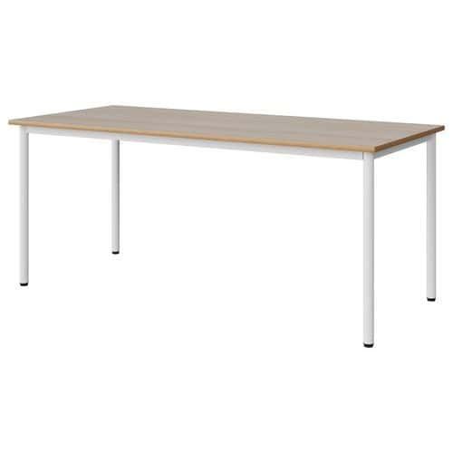 TABLE MALIBU 180X80 T6 4P STRA ALAISÉ ACACIA/BLC 9016 - MANUTAN EXPERT