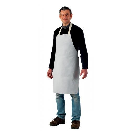 TABLIER DE SOUDEUR À BAVETTE EN CROÛTE DE CUIR DE VACHETTE - GRIS CLAIR - 110 X 70 CM COVERGUARD