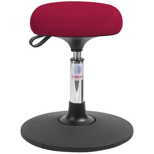 TABOURET SWAY TETRA - TISSU 3D - BAS - ROUGE - GLOBAL PROFESSIONAL SEATING