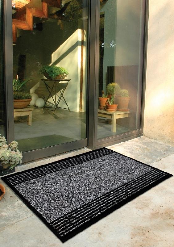 TAPIS ABSORBANT RAYÉ 120X180 CM ANTHRACITE - MANUTAN COLLECTIVITÉS