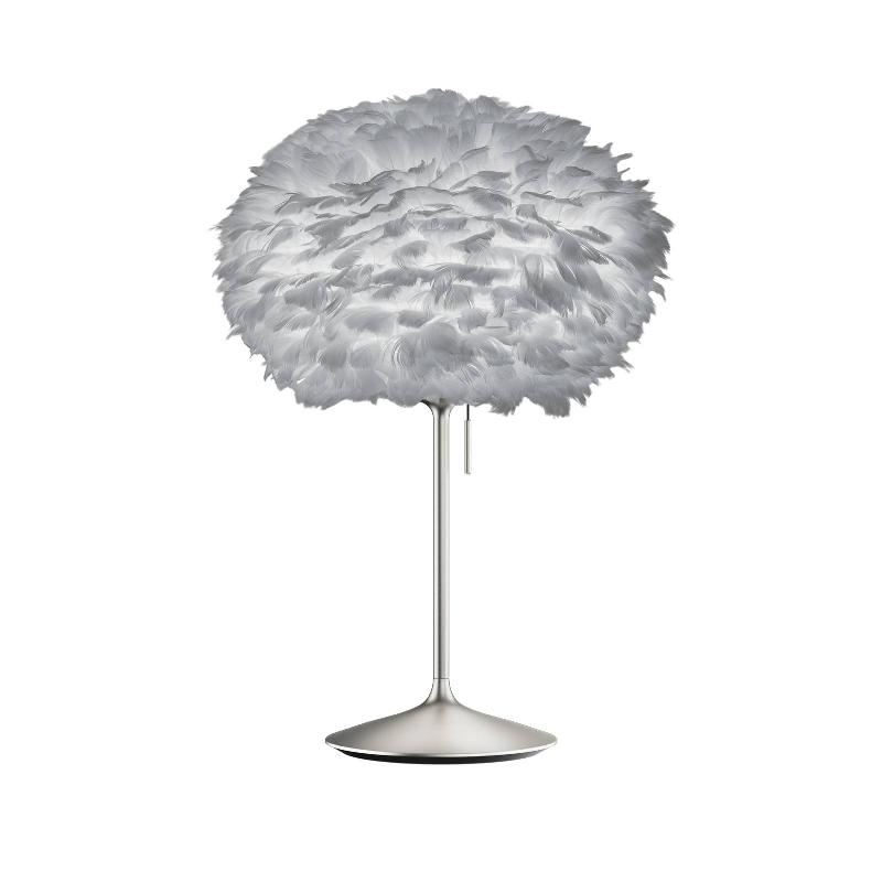 UMAGE EOS MEDIUM LAMPE TABLE GRIS CLAIR/ACIER
