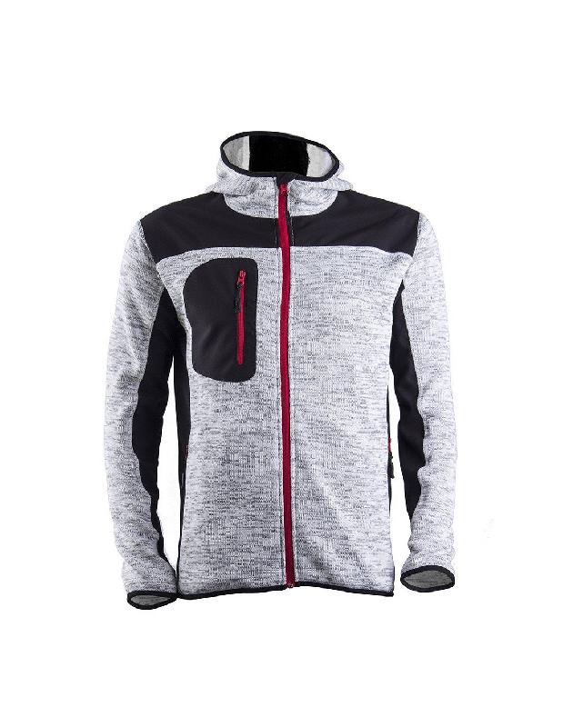 VESTE SOFTSHELL TRICOT BORA GRIS CLAIR/NOIR T2XL - COVERGUARD - 5BORMXXL
