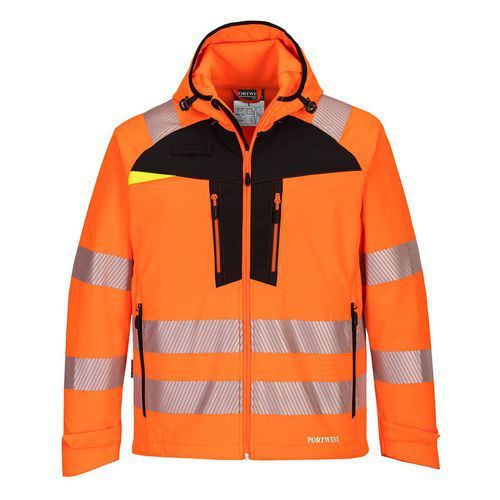 VESTE SOFTSHELL HAUTE-VISIBILITÉ DX47 - NOIR/ORANGE - 4XL - PORTWEST