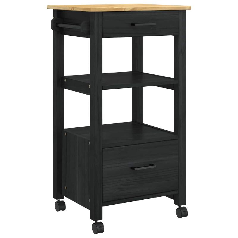 VidaXL Chariot de cuisine MONZA Noir 48 x 40 x 88,5 cm - 42027033_0