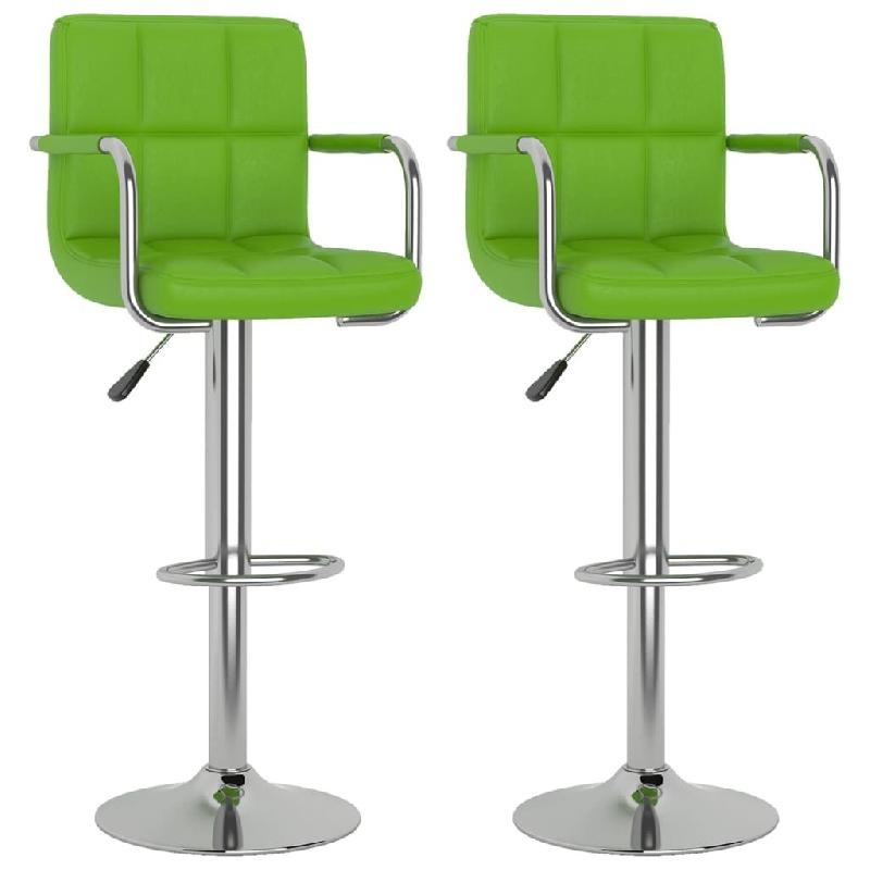 VidaXL Tabourets de bar lot de 2 vert similicuir Modèle Aero Select Élite - 334602_0