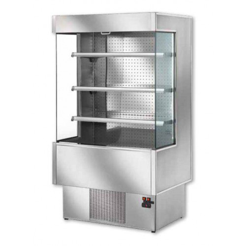 VITRINE RÉFRIGÉRÉE POSITIVE AVEC RIDEAU DE NUIT CRISTAL TECHNITALIA - 700 MM