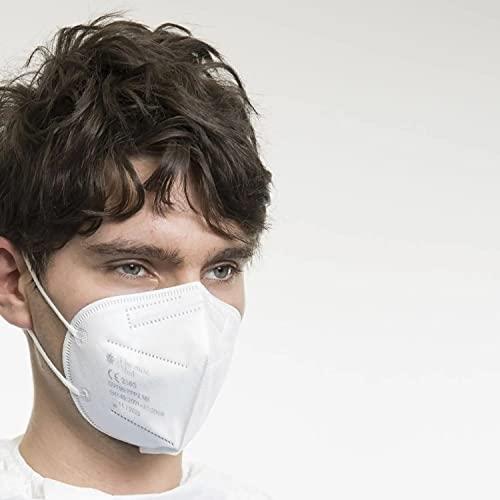 Masques FFP2 certifiés CE catégorie EPI III - Made in Italy - Pack de 20 - Pliables avec pince-nez ajustable_0