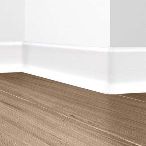 25 PLINTHES MURALES PVC SEMI-RIGIDE PL À COLLER 2200 MM - BLANC - LARGEUR 60 MM DINAC