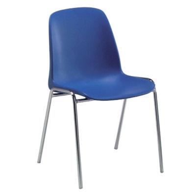 4 chaises coques Séléna bleues_0
