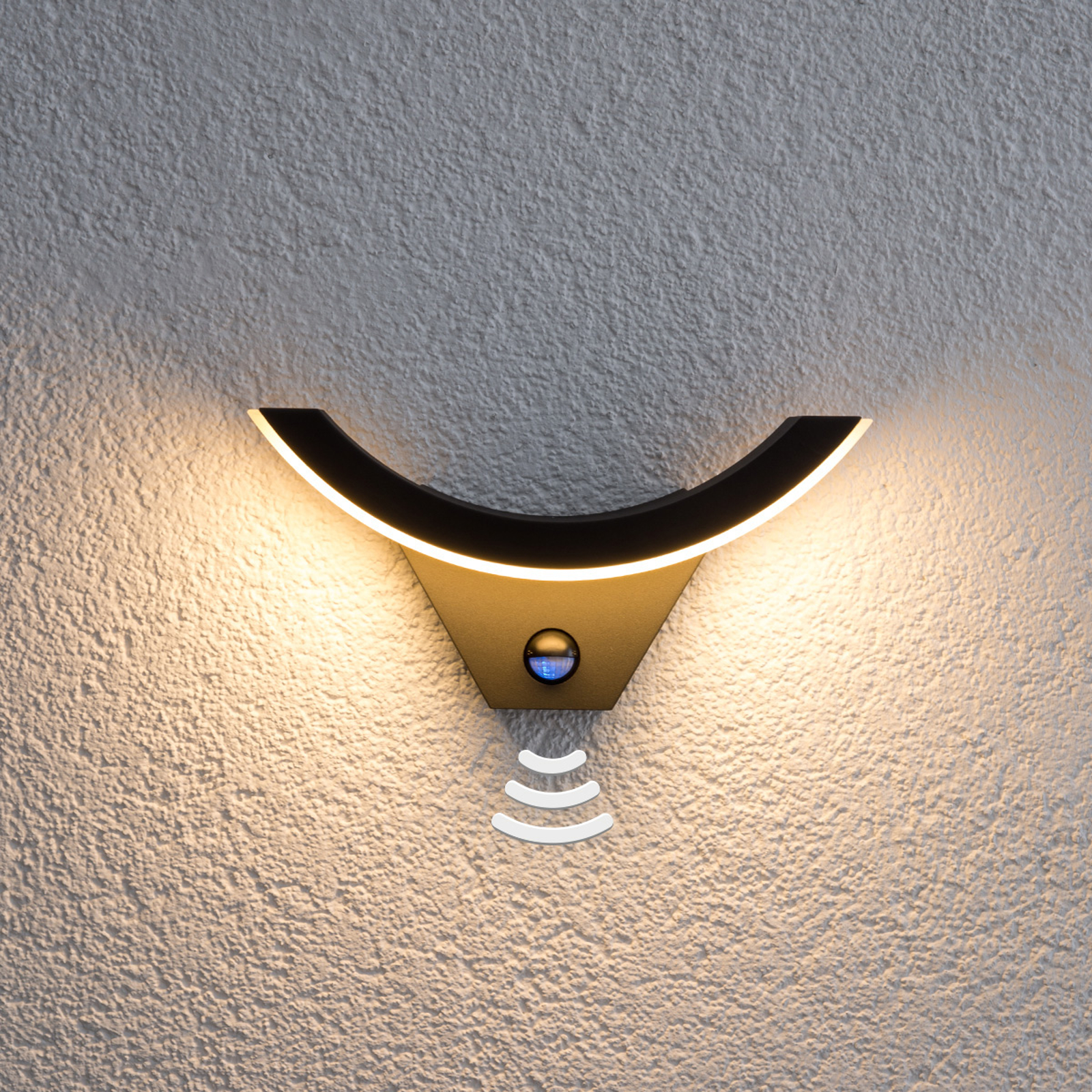LUCANDE APPLIQUE EXTÉRIEURE LED HALF À DÉTECTEUR