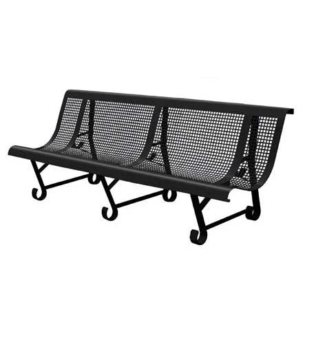 Banc urbain Mexico en acier perforé 200 cm - 3 pieds_0