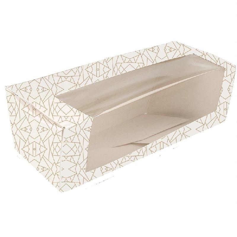 Boite pâtissière avec fenêtre The Pack Deco nano micro 26x11x8cm - par 50_0