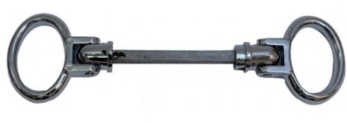 BOUCLE DOUBLE CHROMÉ BRILLANT 7/70MM À TROU 1 PORTÉE - VACHETTE - 008488
