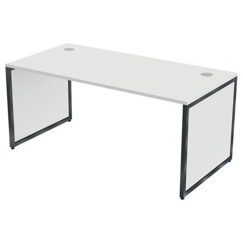 BUREAU KAD PIEDS PANNEAUX 160 X 80 CM BLANC ANTHRACITE - MBA