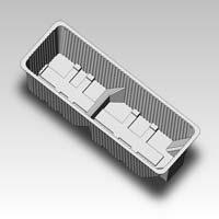 Emballage alimentaire - calage biscuits - dimensions 240x82x43 mm - matériaux économiques et robustes_0