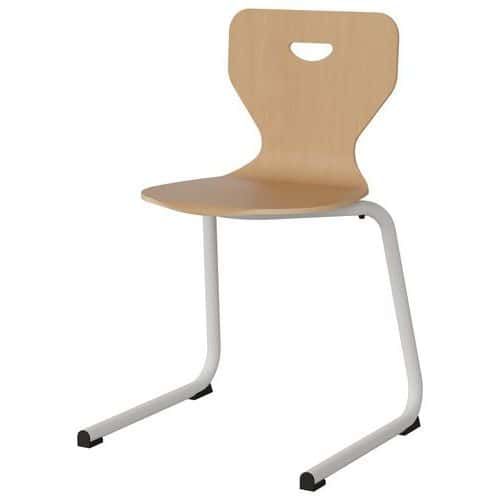 CHAISE MALIBU AST - T7 - COQUE HÊTRE / ACIER BLANC 9016 - MANUTAN EXPERT