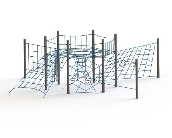 Combiné de murs de cordes en acier inoxydable pour aire de jeux - Référence BT16523 - Conforme EN1176_0