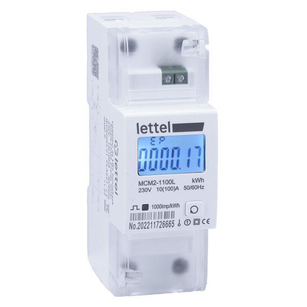 Compteur d'énergie monophasé 100A direct sortie impulsions. - LETTEL - MCM2-1100L_0
