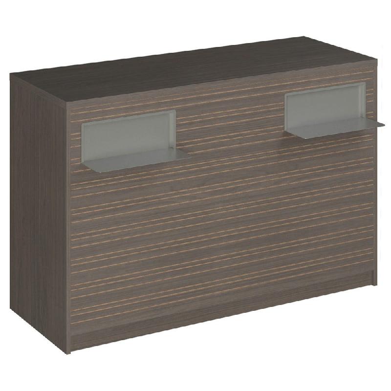 Comptoir Vertigo H T04 dble nat. L150cm - 3 tab.Coulis. 6tab.Amovib noyer foncé_0