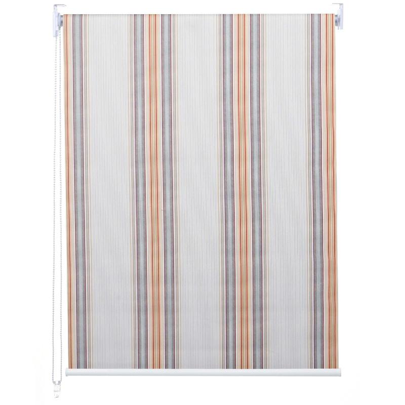 Décoshop26 - Store enrouleur de fenêtre occultant protection solaire store à tirage latéral 70x230cm opaque gris marron orange 04_0004549 - marron_0